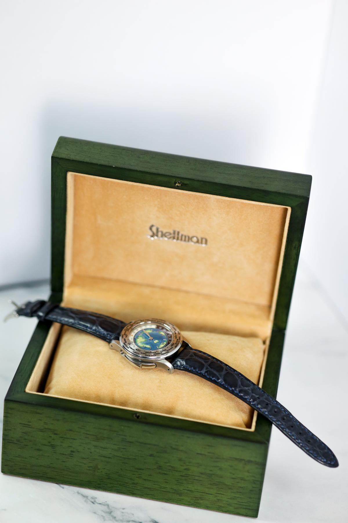 World Timer "Minute Repeater" Rare Enamel Shellman
