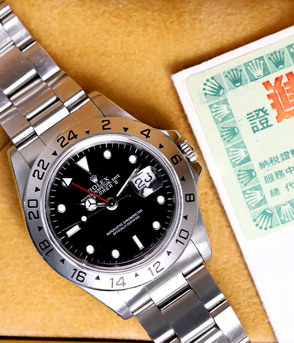 Rolex Explorer II Black 16570 Full Set 1990
