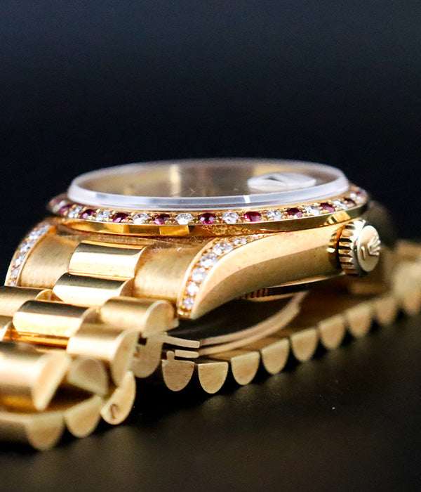 Rolex Day-Date 36 18388 Ruby Diamonds Unpolished