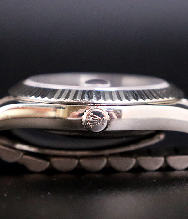 Rolex Day-Date II 218239 Blue Wave Dial White Gold 41mm