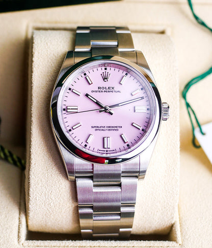 Rolex Oyster Perpetual 36 Candy Pink Brand New