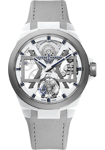 Ulysse Nardin Blast 45 mm Beware of Blast - Titanium And Ceramic Case - White Dial - Leather Strap