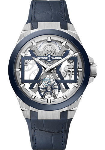 Ulysse Nardin Blast 45 mm Beware of Blast - Titanium Case - Blue Dial - Leather Strap