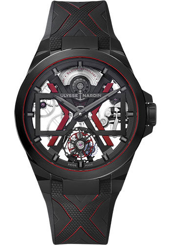 Ulysse Nardin Blast 45 mm Beware of Blast - Titanium And Ceramic Case - Black Dial - Rubber Strap