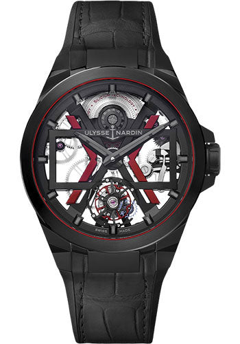 Ulysse Nardin Blast 45 mm Beware of Blast - Titanium And Ceramic Case - Black Dial - Leather Strap