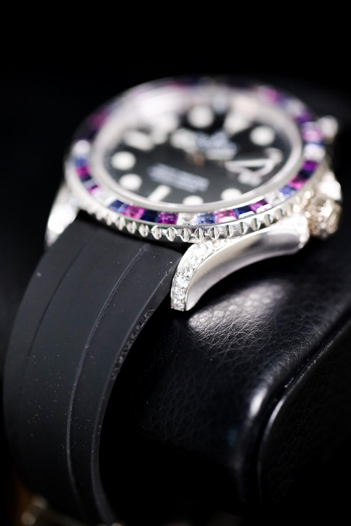 Rolex Yacht-Master 42 White Gold Custom Natural Stones
