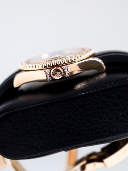 Rolex Yacht-Master 37 268655 Rose Gold Oysterflex Natural Diamonds