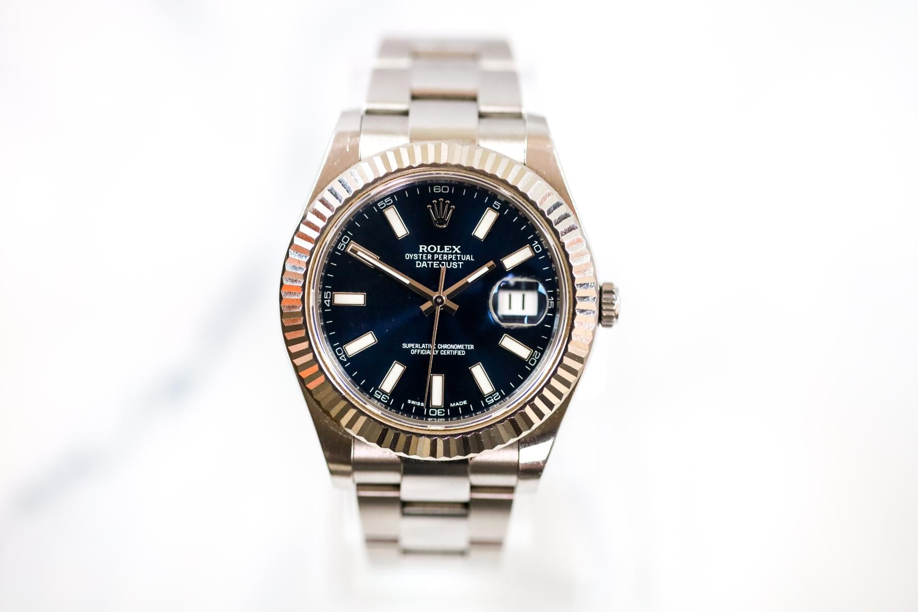 2013 Rolex Datejust II 116334 Blue