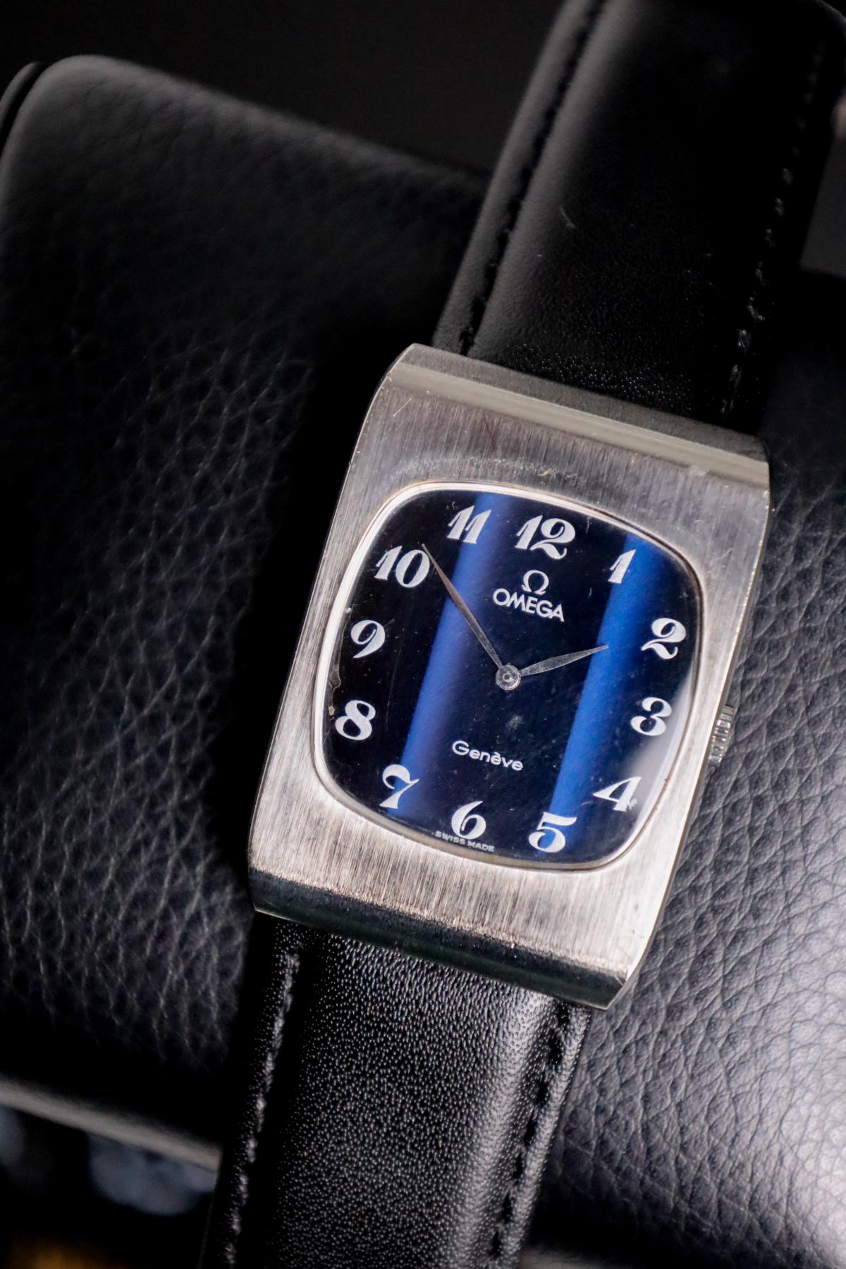 Omega Genève Ultra-Thin 111.017 Rare Blue Breguet Numeral Dial (1970s) - NW Timepieces