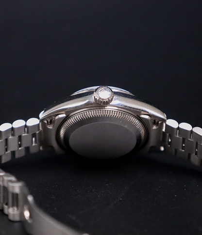 Rolex Lady-President White Gold Factory Diamond Dial With Rolex Service Card