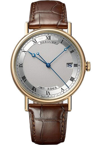 Breguet Classique 5177 - Yellow Gold Case - Silver Dial - Brown Leather Strap - 5177BA/15/9V6