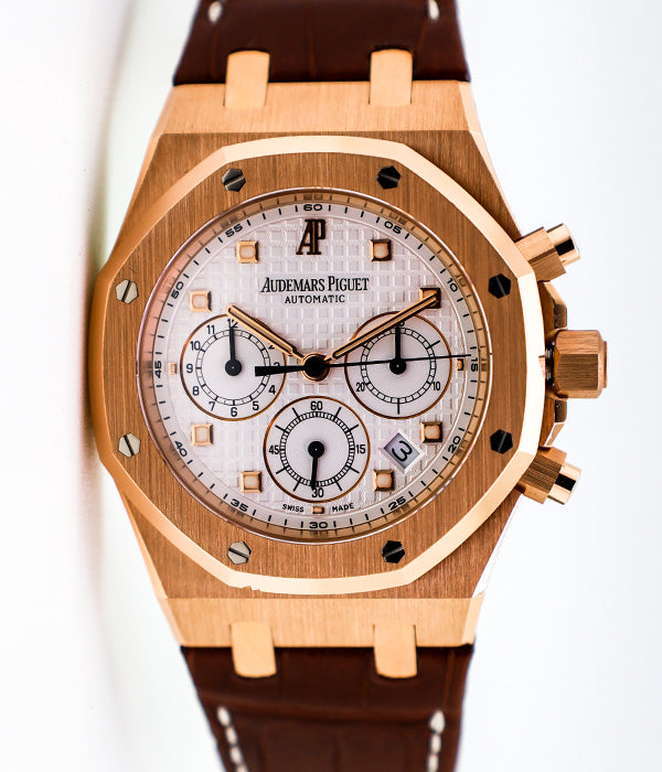 Audemars Piguet Royal Oak Chronograph Rose Gold 26022OR JUST SERVICED