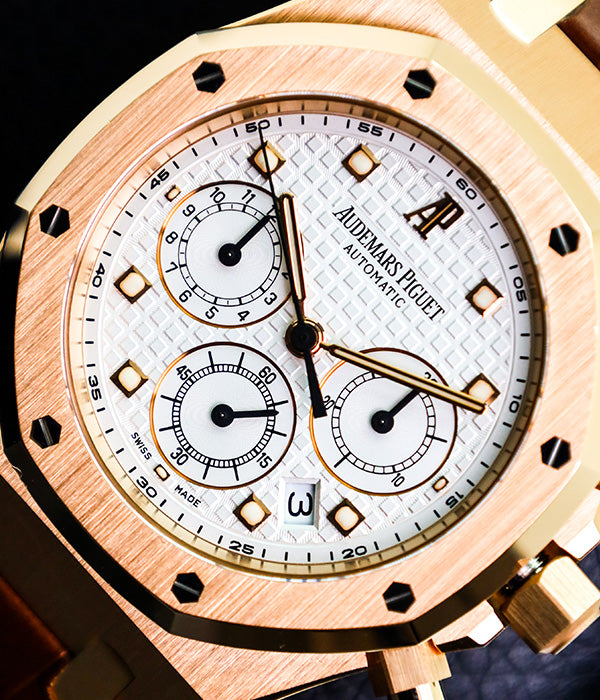 Audemars Piguet Royal Oak Chronograph Rose Gold 26022OR JUST SERVICED