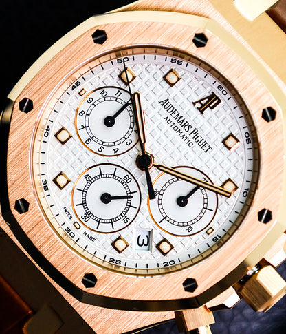 Audemars Piguet Royal Oak Chronograph Rose Gold 26022OR JUST SERVICED