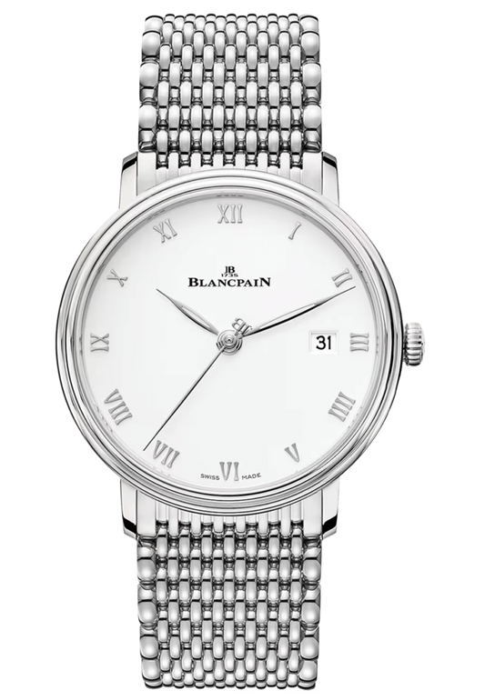 Blancpain Villeret Ultraplate Date Steel Ultra-Slim Men's Watch - 6224 1127 MMB