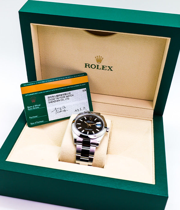 Rolex Datejust II Smooth Bezel Balck Dial 126300 Full Set