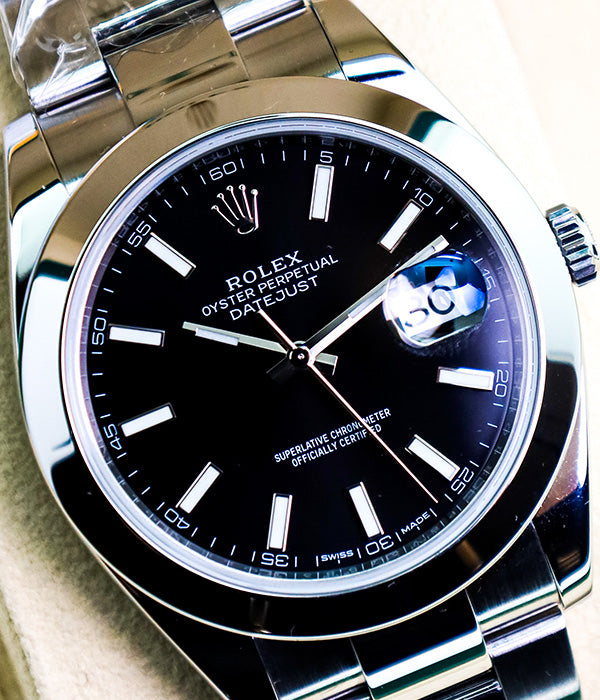 Rolex Datejust II Smooth Bezel Balck Dial 126300 Full Set