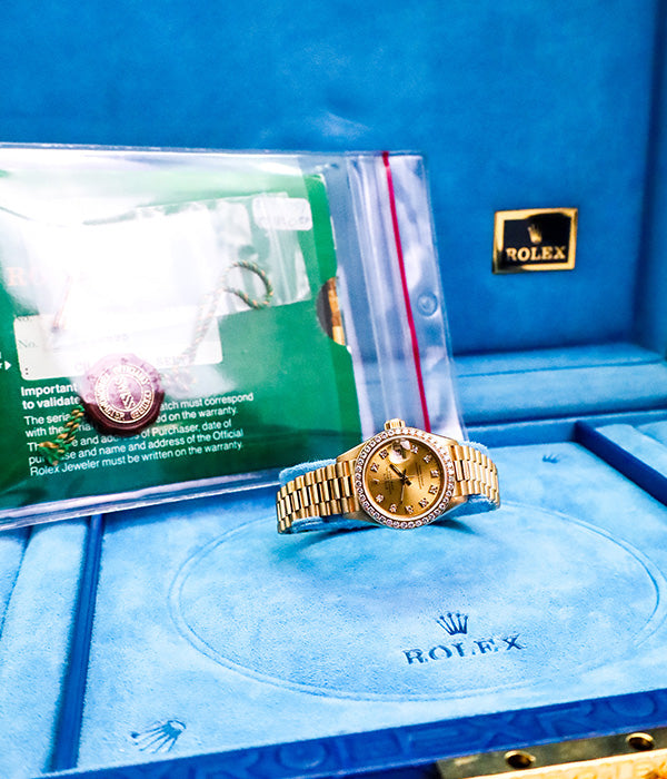 Rolex Lady-Datejust Certified 69138 Collector's Set Factory Diamond Bezel Dial