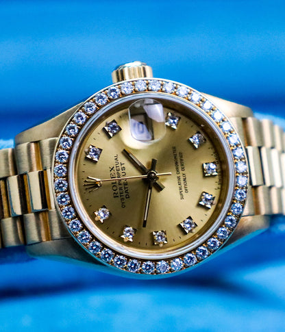 Rolex Lady-Datejust Certified 69138 Collector's Set Factory Diamond Bezel Dial