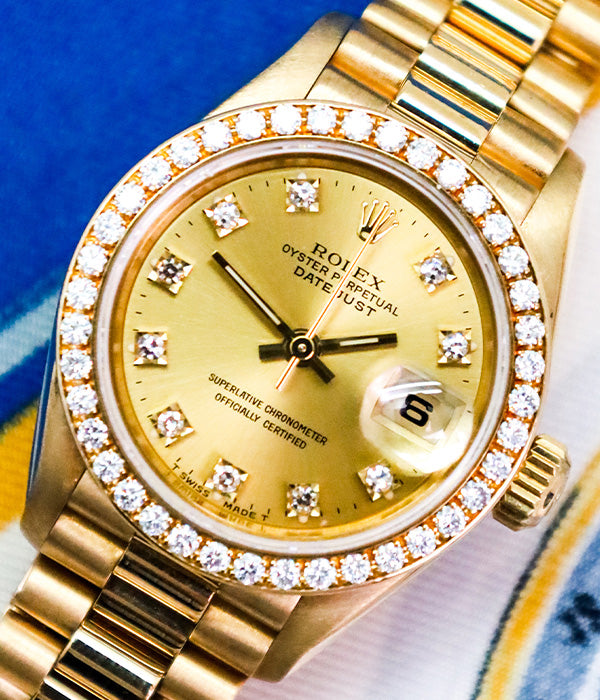Rolex Lady-Datejust Certified 69138 Collector's Set Factory Diamond Bezel Dial