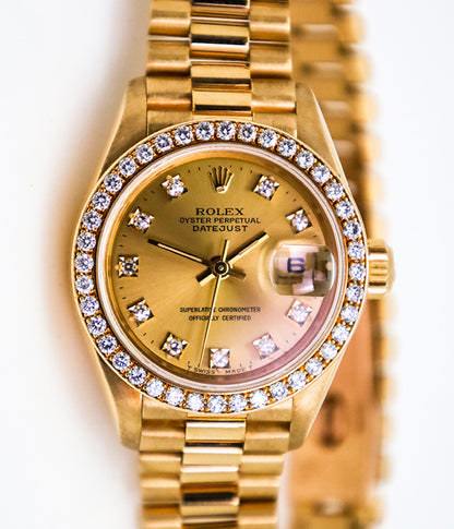 Rolex Lady-Datejust Certified 69138 Collector's Set Factory Diamond Bezel Dial