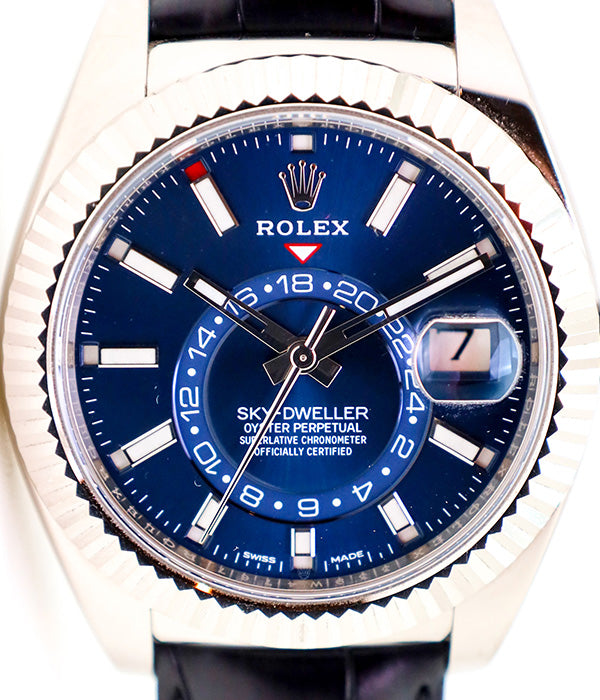 Rolex Sky-Dweller White Gold Factory Blue Dial 326139