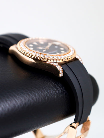 Rolex Yacht-Master 37 268655 Rose Gold Oysterflex Natural Diamonds