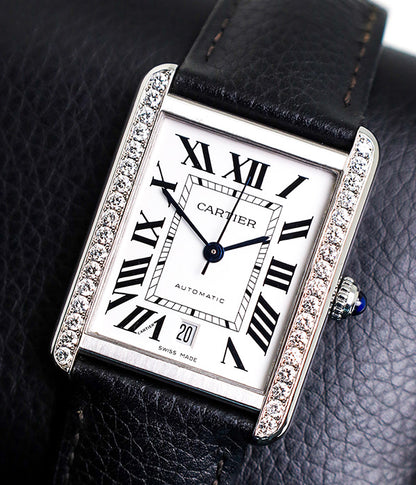 Cartier Tank Solo XL 3515 Natural Diamonds Added