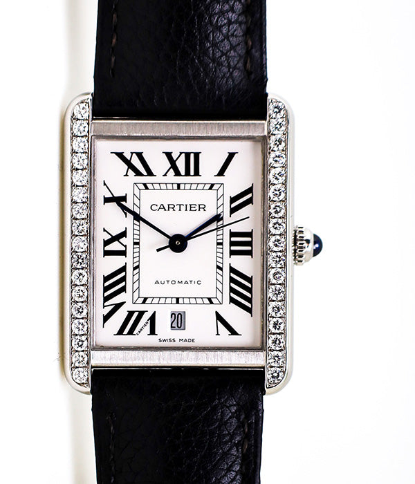 Cartier Tank Solo XL 3515 Natural Diamonds Added