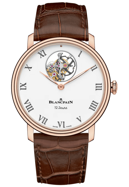 Blancpain Villeret Tourbillon Volant Une Minute 12 Jours Red Gold Men's Watch - 66240 3631 55B