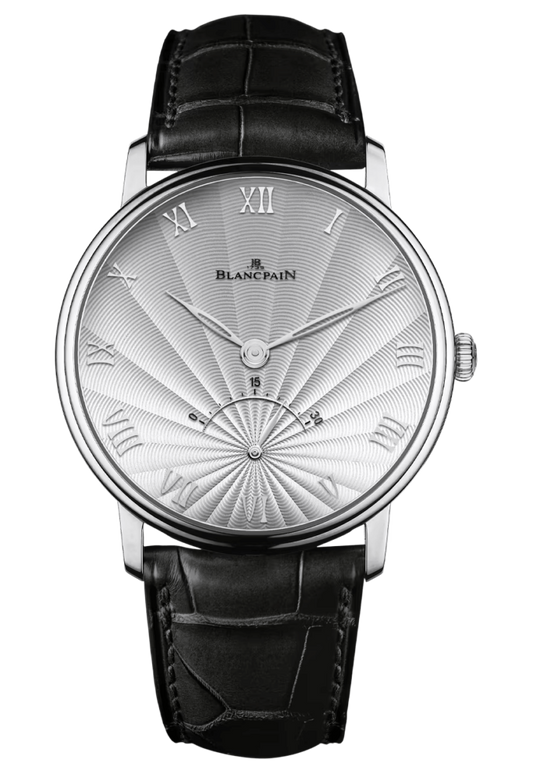 Blancpain Villeret Ultraplate Retrograde White Gold Black Alligator Men's Watch - 6653 1542 55B