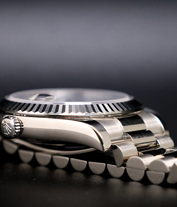 Day-Date II 41mm White Gold Blue Wave Dial Arabic Day / Date 218239