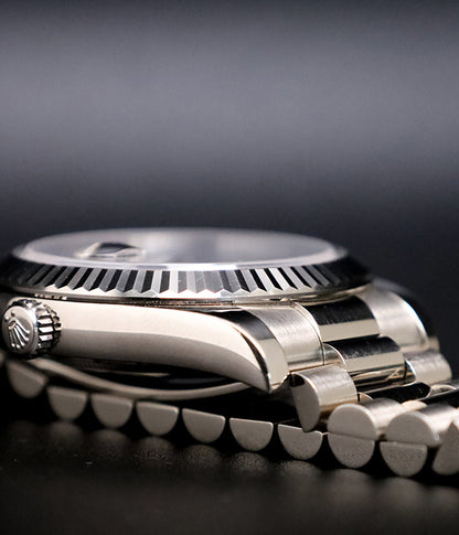 Day-Date II 41mm White Gold Blue Wave Dial Arabic Day / Date 218239