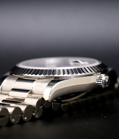 Day-Date II 41mm White Gold Blue Wave Dial Arabic Day / Date 218239
