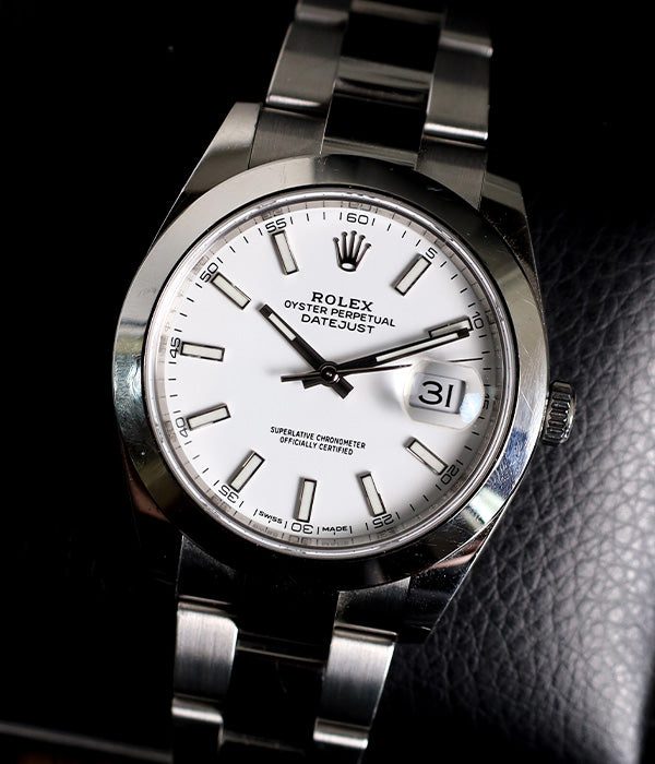 Rolex Datejust 41 126300 White Stick Dial Full Set 2018