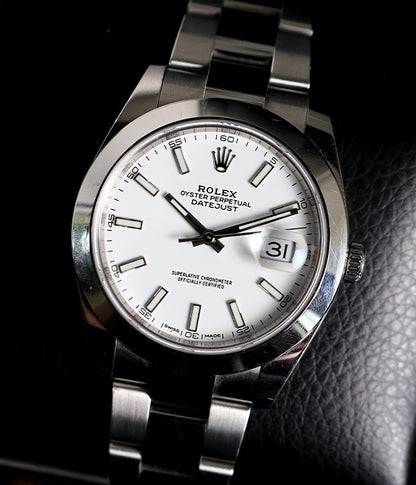 Rolex Datejust 41 126300 White Stick Dial Full Set 2018