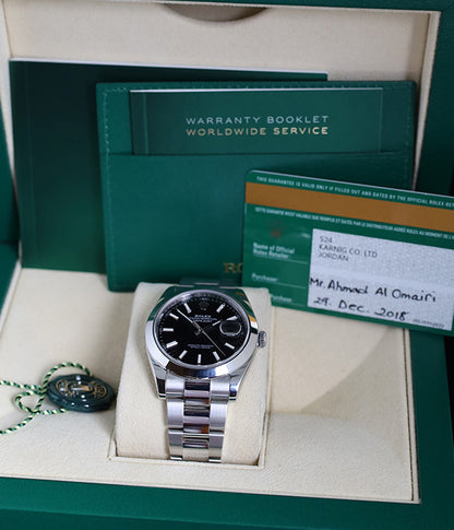 Rolex Datejust 41 126300 Black Stick Full Set 2018