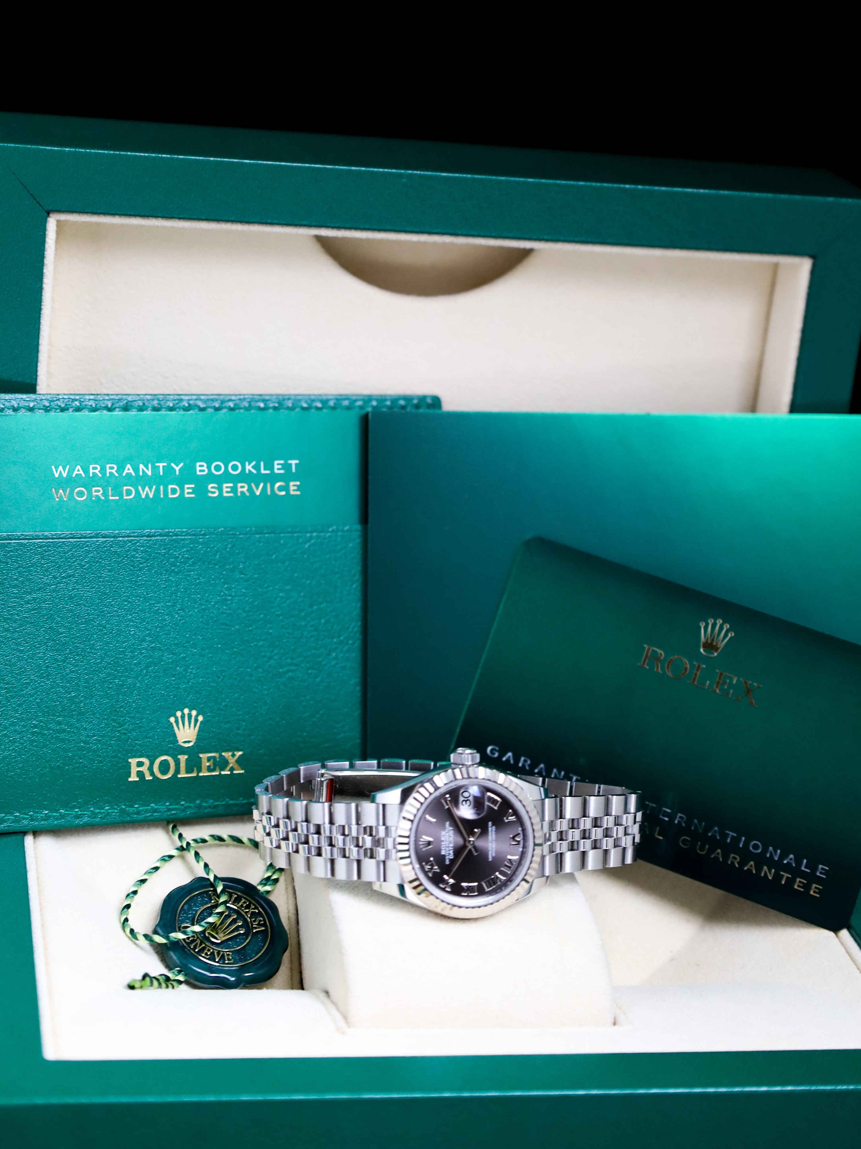 Rolex Lady-Datejust 279174 Fluted Bezel Jubilee Band Full Set 2023