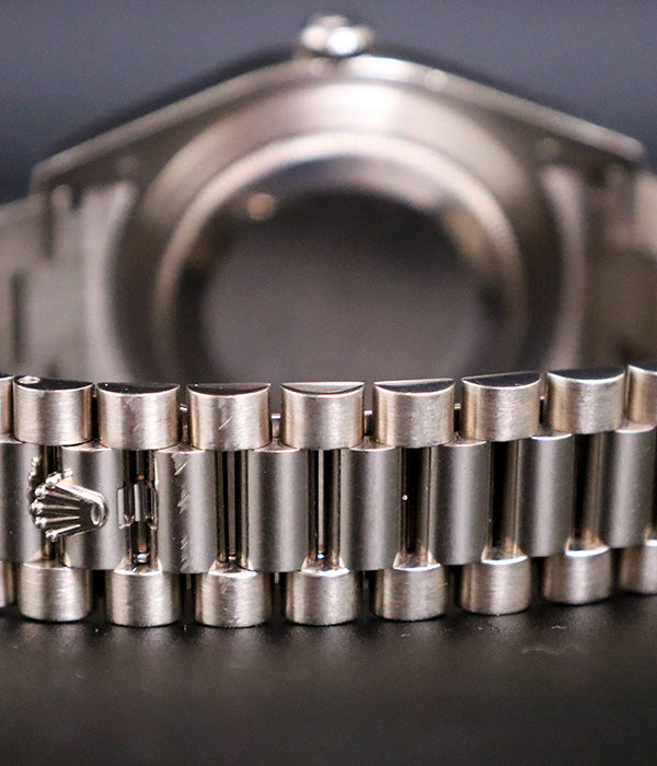 Rolex Day-Date II 218239 Blue Wave Dial White Gold 41mm