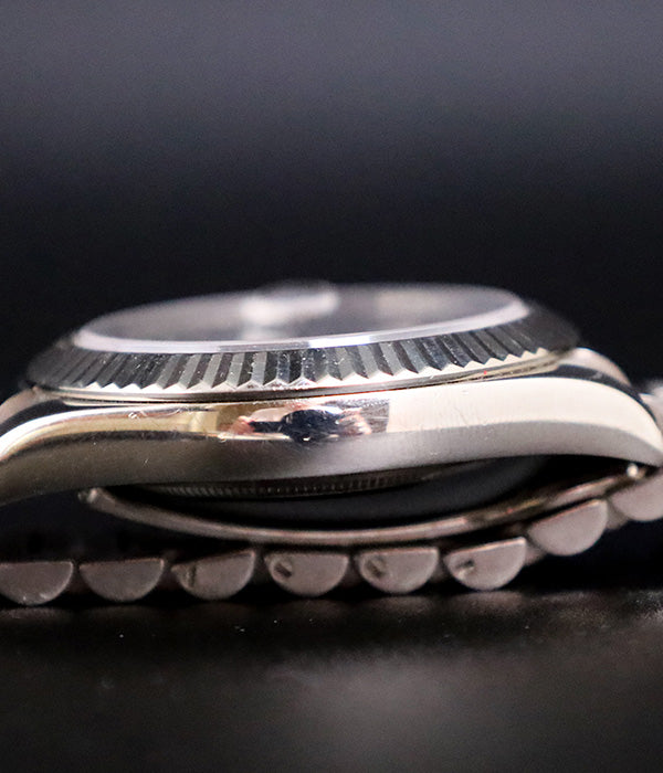 Rolex Day-Date II 218239 Blue Wave Dial White Gold 41mm
