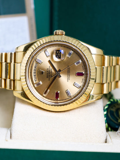 Rolex Day-Date II 218238 Baguette dial