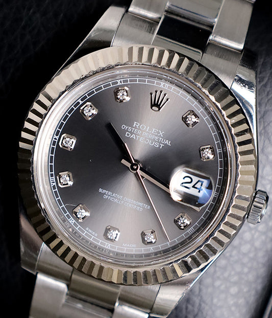 Rolex Datejust II 41mm Factory Diamond Dial Full Set