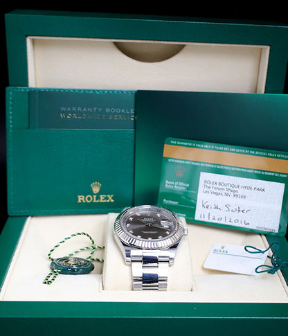 Rolex Datejust II 41mm Factory Diamond Dial Full Set