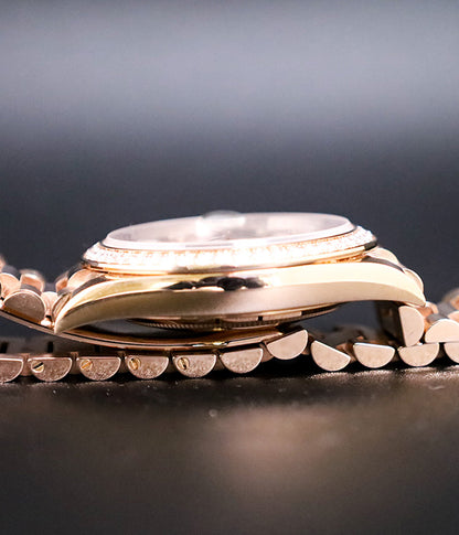 Rolex Day-Date 40 Full Set Rose Gold Factory Diamonds Chocolate