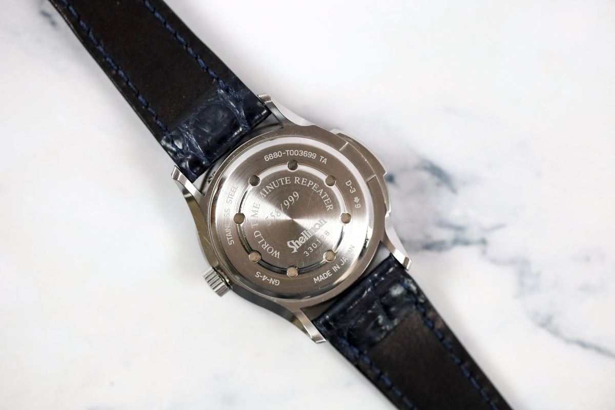 World Timer "Minute Repeater"  Rare Enamel Shellman