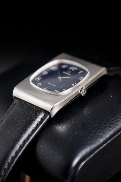 Omega Genève Ultra-Thin 111.017 Rare Blue Breguet Numeral Dial (1970s) - view 8
