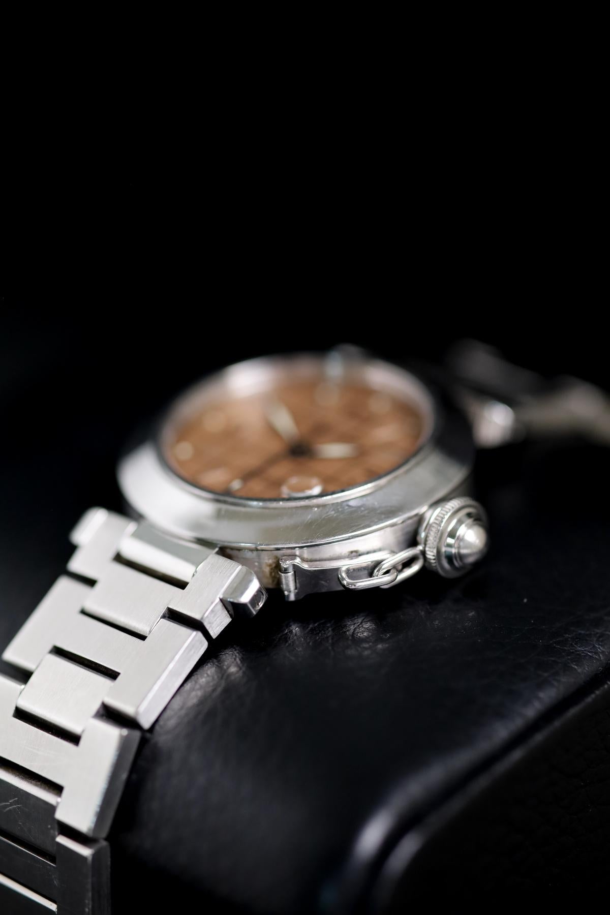 Cartier Pasha C Automatic 2324 Stainless Steel Pink Grid Dial - view 8