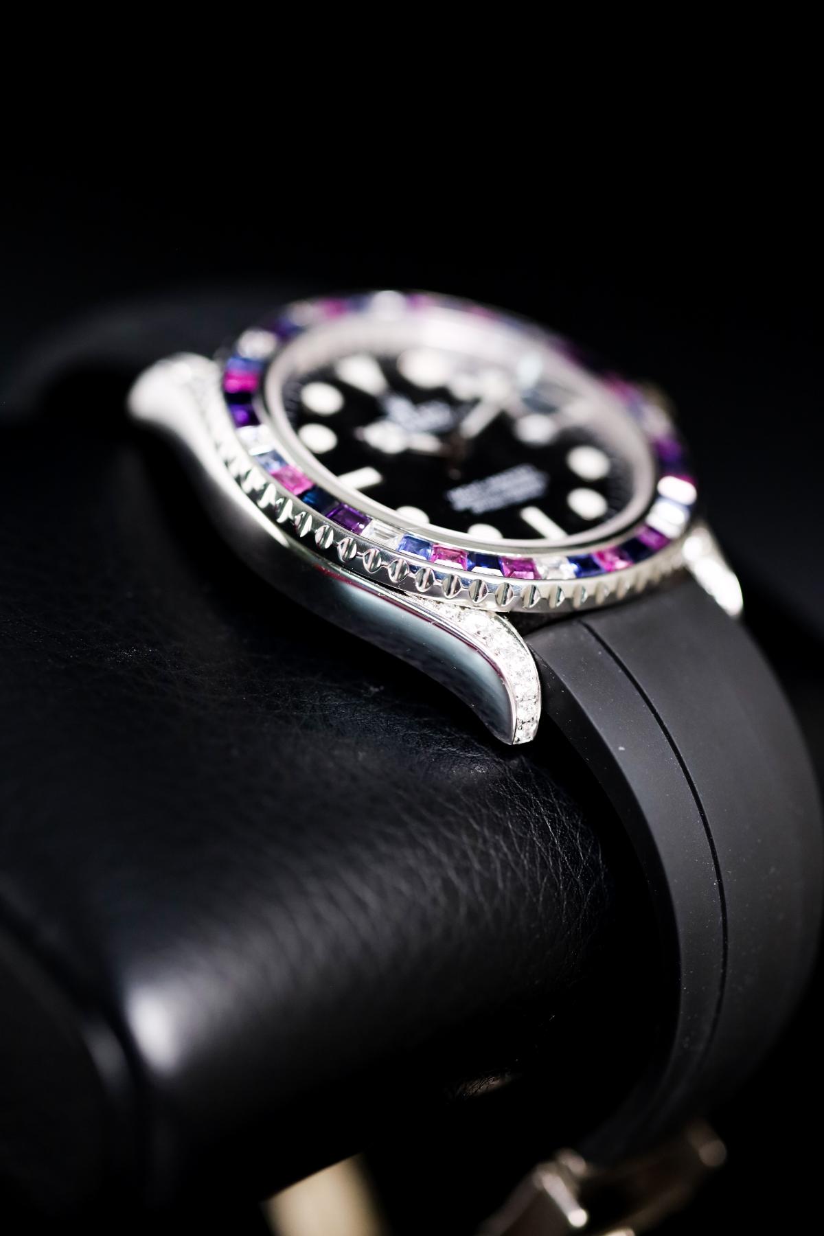 Rolex Yacht-Master 42 White Gold Custom Natural Stones