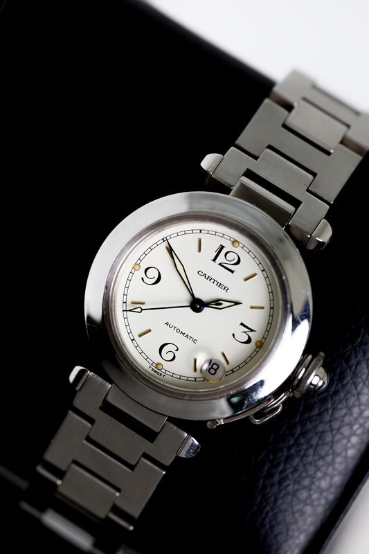 Cartier Pasha C 2324 Stainless Steel White Dial - NW Timepieces
