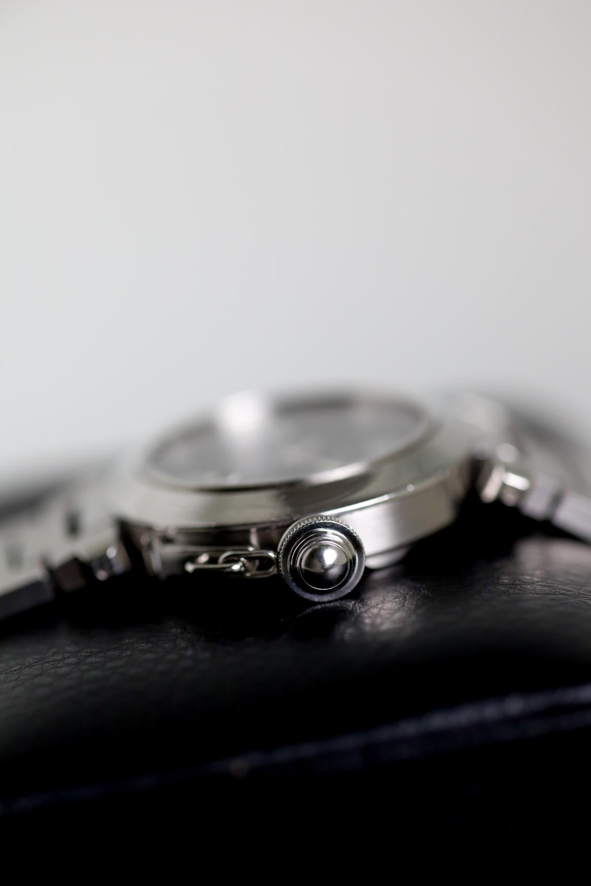 Cartier Pasha C 2324 Stainless Steel Arabic Numeral Black Dial - view 4